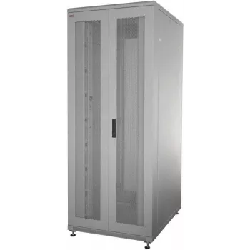 IT-BUDGET 19 tuuman verkkokaappi SRK - täydellinen sarja - 38HE - leveys x syvyys 800x800 mm - rei'itetyt pariovet edessä ja takana - 4 aktiivista tuuletinta - PDU - hyllyt - Flatpack - vaaleanharmaa (90ITB19SRK3888DTG)