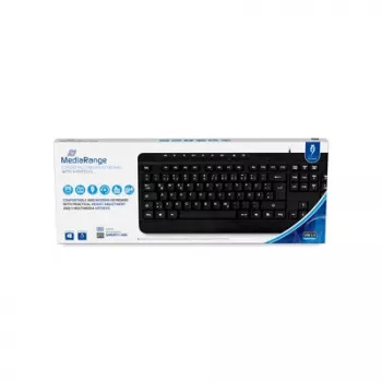 MediaRange langallinen multimedia-näppäimistö, QWERTY (DE), musta (MROS102-GR)