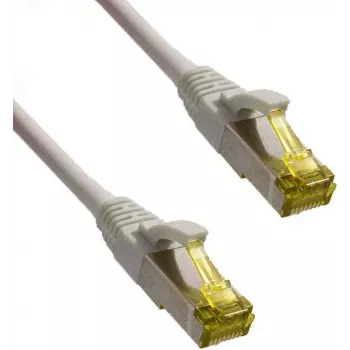 IT-BUDGET Full Copper Premium verkkokaapeli - Super Flex TPE - Cat.6A - Cat.7 kaapelilla - 600 MHz - halogeeniton - PoE+ - 10GBit - harmaa - 1,5 m