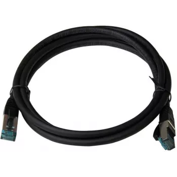 IT-BUDGET Full Copper Premium -verkkokaapeli Cat.6A S/FTP LSZH PoE+ AWG 26/7 musta 0,15 m