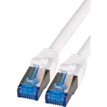 IT-BUDGET Full Copper Premium -verkkokaapeli - Super Flex TPE - Cat.6A - 500MHz - LSZH - PoE+ - AWG 27 - valkoinen - 0,15 m