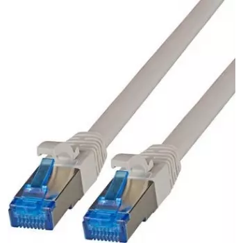 IT-BUDGET Premium -verkkokaapeli - Super Flex TPE - Cat.6A - 500MHz - LSZH - PoE+ - AWG 27 - harmaa - 0,25 m