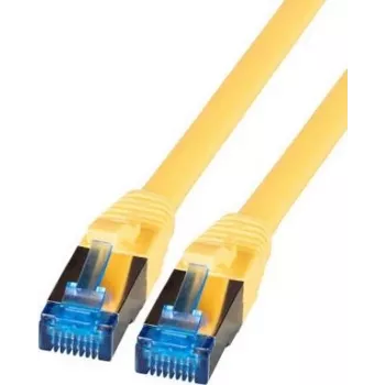 IT-BUDGET Full Copper Premium -verkkokaapeli - Super Flex TPE - Cat.6A - 500MHz - LSZH - PoE+ - AWG 27 - keltainen - 0,25 m
