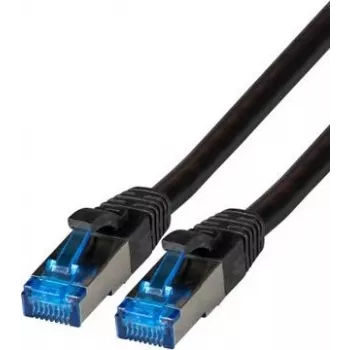 IT-BUDGET Full Copper Premium -verkkokaapeli - Super Flex TPE - Cat.6A - 500MHz - LSZH - PoE+ - AWG 27 - musta - 0,25 m