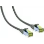 IT-BUDGET Full Copper Premium -liitäntäkaapeli Cat.6A ja Cat.7 -raakakaapeli 600 MHz LSZH PoE+ 10 Gbit harmaa 0,25 m