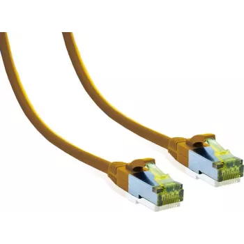 IT-BUDGET Premium -verkkokaapeli Cat.6A Cat.7 -raakakaapelilla - 600 MHz - halogeniton - PoE+ - 10Gbit - keltainen - 25 m