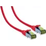 IT-BUDGET Premium -liitäntäkaapeli Cat.6A Cat.7 -raakakaapelilla 600 MHz LSZH PoE+ 10Gbit punainen 2 m