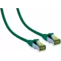 IT-BUDGET Premium -liitäntäkaapeli Cat.6A Cat.7 -raakakaapelilla 600 MHz LSZH PoE+ 10 Gigabit vihreä 2 m