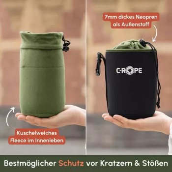 C-ROPE Lens Pouch V2 musta L 18x12 cm vähittäismyyntipakkaus (CRP-LNB-L-BLK-2)