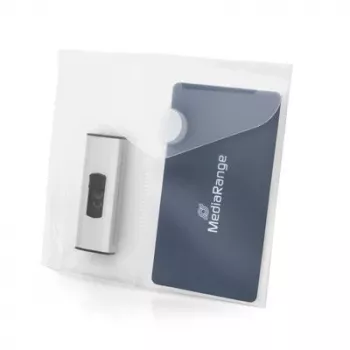 MEDIARANGE USB-tikun säilytyslaatikko 2 lokerolla ja rei'illä, 10 kpl:n pakkaus, läpinäkyvä