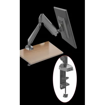Rockstable RS-MM010B ammattimainen yhden näytön teline - pöytäpuristin/läpivienti - 8 kg - 15-32