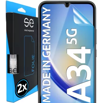 SMART.ENGINEERED se 3D näytönsuojakalvo Samsung Galaxy A34 (2 kpl:n pakkaus) (SE0-F0101-0395-23-M)