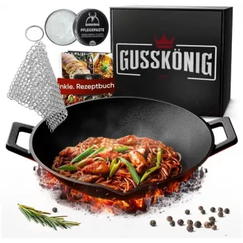Gusskönig esivalmisteltu valurautainen wokkipannu 36 cm (GK-48)
