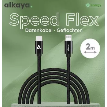 ALKAYA Speed Flex USB-C - Lightning -kaapeli 2 m valkoinen (CL-60033)