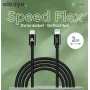 ALKAYA Speed Flex USB-C - Lightning -kaapeli 2 m valkoinen (CL-60033)