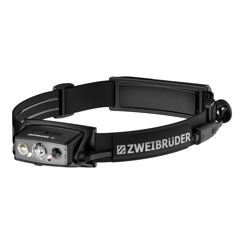 Zweibrüder ZB9H LED ladattava otsalamppu 2000 lumenia USB-C