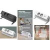 Fellowes Power Desk 2 -pöytäpistorasia, Type-E, 2 pistorasiaa, 2 USB, musta