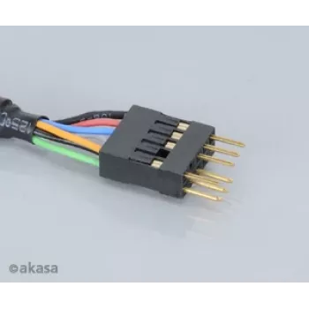 Akasa EX1394I-40 IEEE 1394 FireWire -jatkokaapeli 40 cm (0,4 m) 6-pin uros naaras, musta