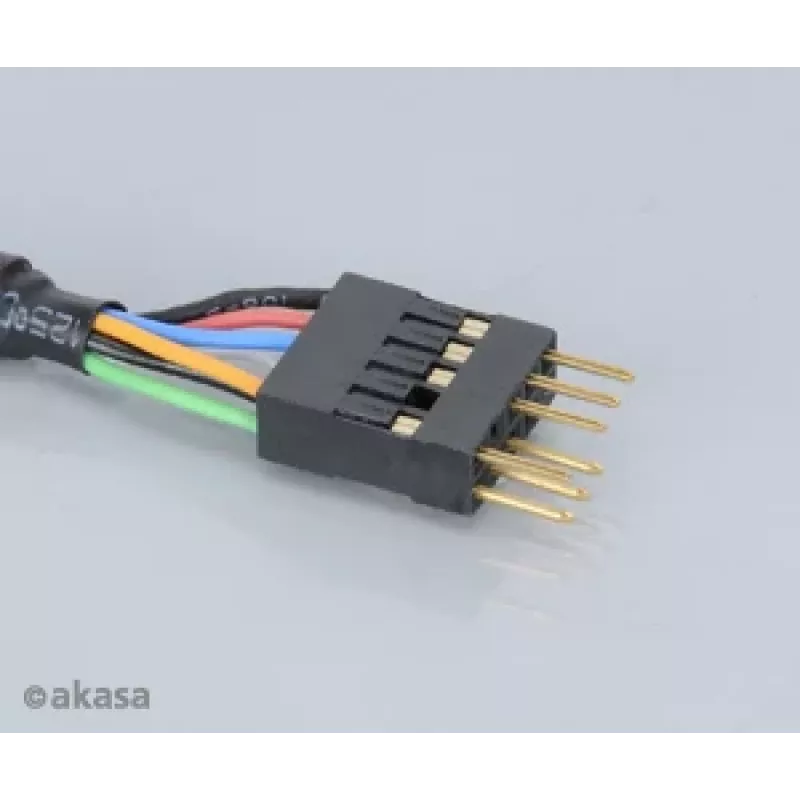 Akasa EX1394I-40 IEEE 1394 FireWire -jatkokaapeli 40 cm (0,4 m) 6-pin uros naaras, musta