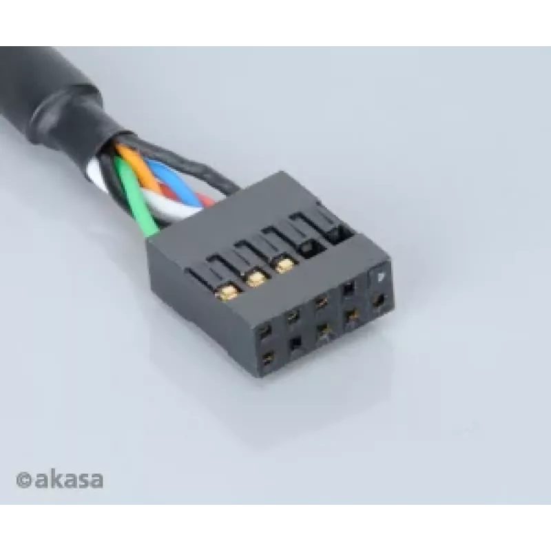 Akasa EX1394I-40 IEEE 1394 FireWire -jatkokaapeli 40 cm (0,4 m) 6-pin uros naaras, musta
