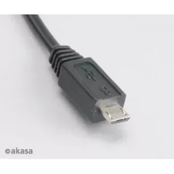 Akasa AK-CBUB05-10BK USB 2.0 -kaapeli - USB-A Micro-USB-B - 1 m - musta