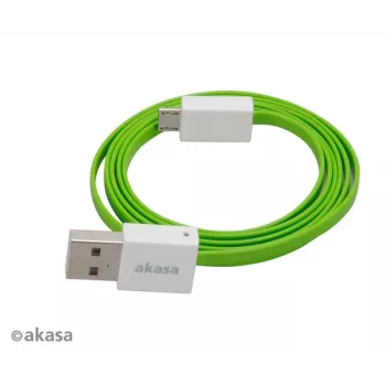 Akasa PROSLIM USB 2.0 -kaapeli pinkki Superslim Sync and Charge A - Micro B - 1m