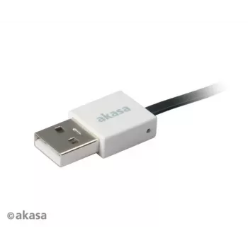 Akasa PROSLIM USB 2.0 -kaapeli pinkki Superslim Sync and Charge A - Micro B - 1m