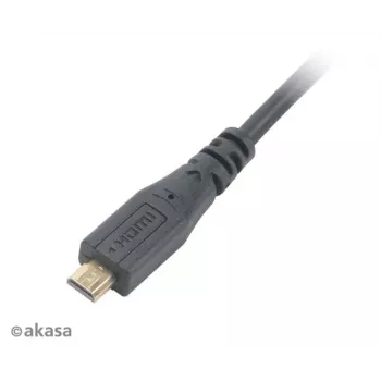 Akasa 1,5m High Speed HDMI with Ethernet -kaapeli - HDMI Type-A - Micro HDMI - 4K - musta