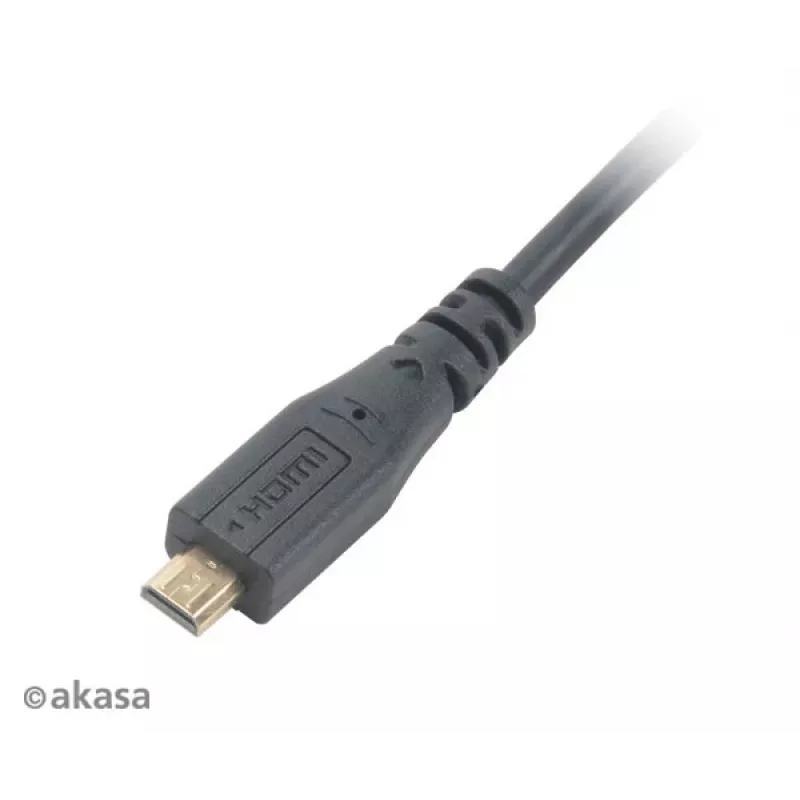 Akasa 1,5m High Speed HDMI with Ethernet -kaapeli - HDMI Type-A - Micro HDMI - 4K - musta
