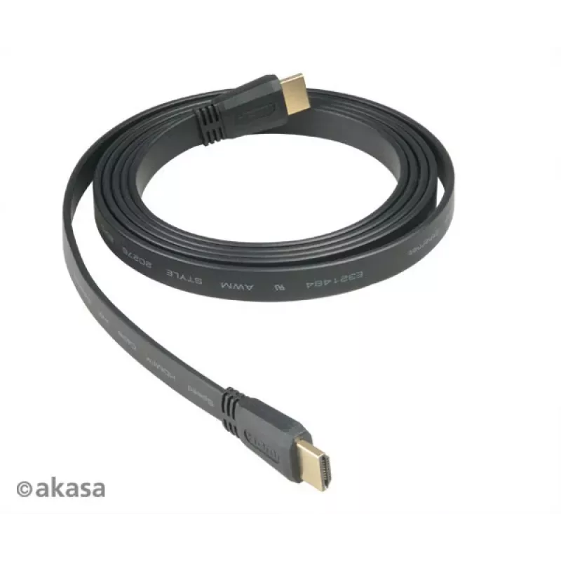 Akasa HDMI 2m High Speed HDMI Cable with Ethernet 10,2 Gbit/s 4K 3D musta