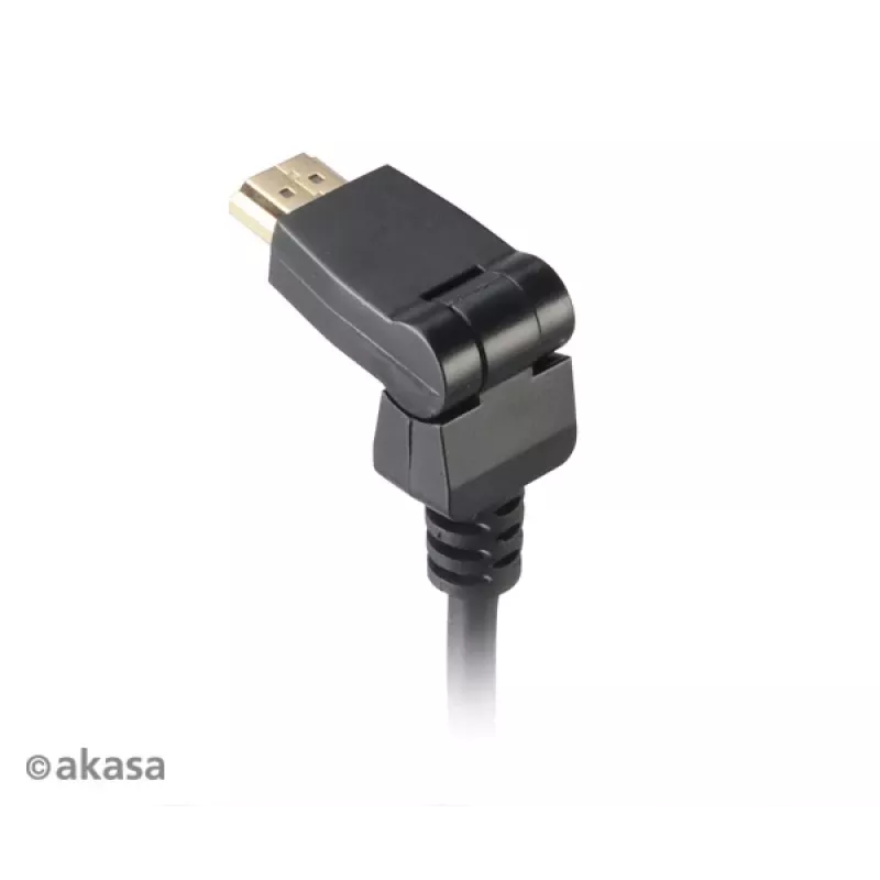 Akasa HDMI 2 m -kaapeli - High Speed with Ethernet, 4K @ 30Hz, kullatut liittimet, musta