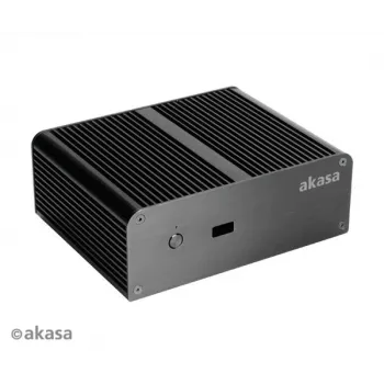 Akasa Newton T tuuletinon Mini-PC-kotelo Intel NUC (UCFF/Thin Mini-ITX) - ilman virtalähdettä - musta