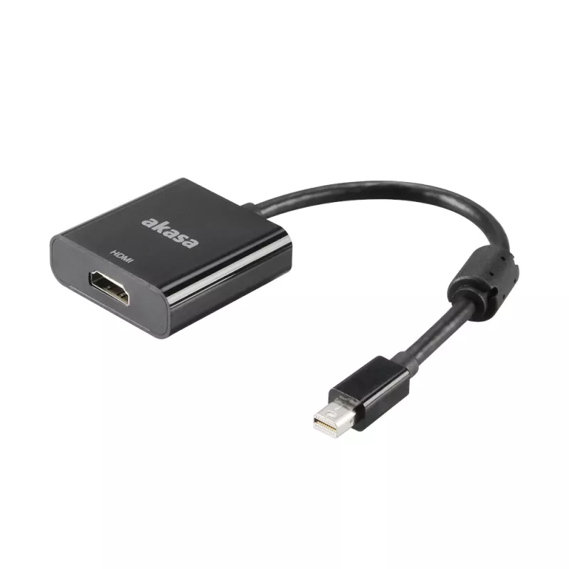Akasa Mini DisplayPort uros HDMI naaras -videosovitin - 4K@30Hz, musta