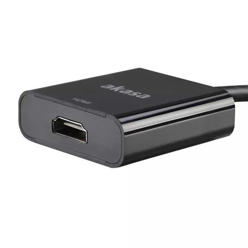 Akasa Mini DisplayPort uros HDMI naaras -videosovitin - 4K@30Hz, musta