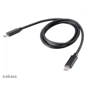 Akasa AK-CBUB26-10BK USB-C USB-C -kaapeli 1 m - USB 3.2 Gen 2 - 10 Gbit/s - 100W PD - musta