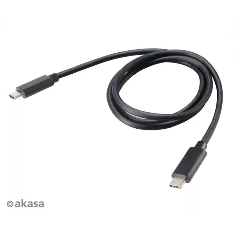 Akasa AK-CBUB26-10BK USB-C USB-C -kaapeli 1 m - USB 3.2 Gen 2 - 10 Gbit/s - 100W PD - musta