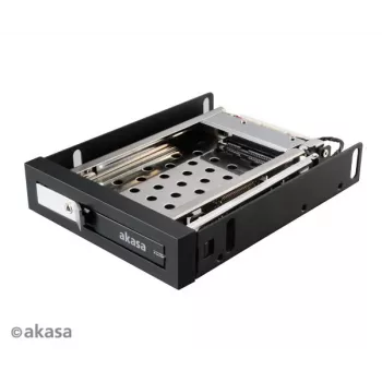 Akasa AK-IEN-08 2,5 tuuman 3,5 tuuman asemapaikan sovitin - SATA III 6 Gbit/s - muovi/ruostumaton teräs - musta