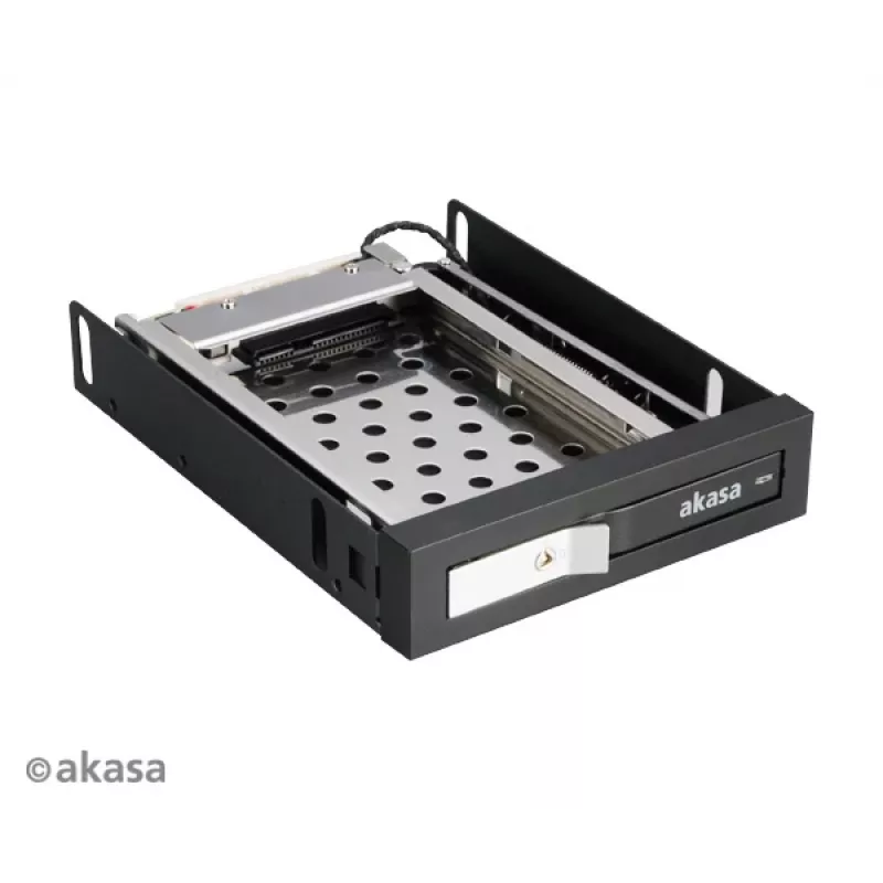 Akasa AK-IEN-08 2,5 tuumasta 3,5 tuumaan asemapaikkasovitin - SATA III 6 Gbit/s - muovi/ruostumaton teräs - musta