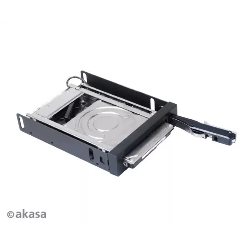 Akasa AK-IEN-08 2,5 tuumasta 3,5 tuumaan asemapaikkasovitin - SATA III 6 Gbit/s - muovi/ruostumaton teräs - musta