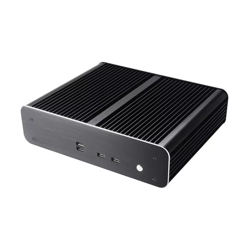 Akasa Euler TX -tuulettimeton Thin Mini-ITX -kotelo - alumiini - musta