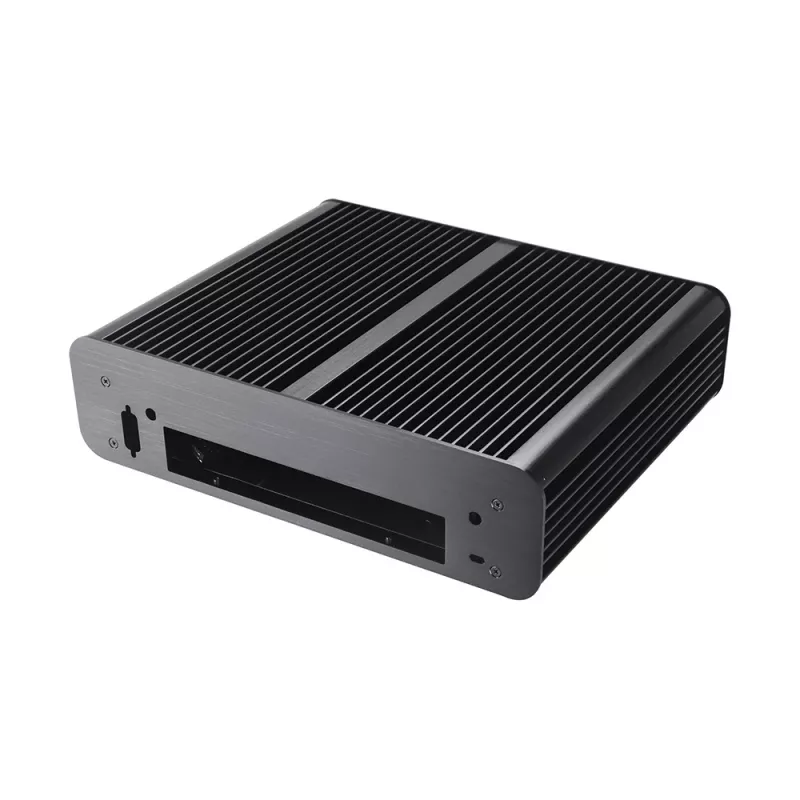 Akasa Euler TX -tuulettimeton Thin Mini-ITX -kotelo - alumiini - musta