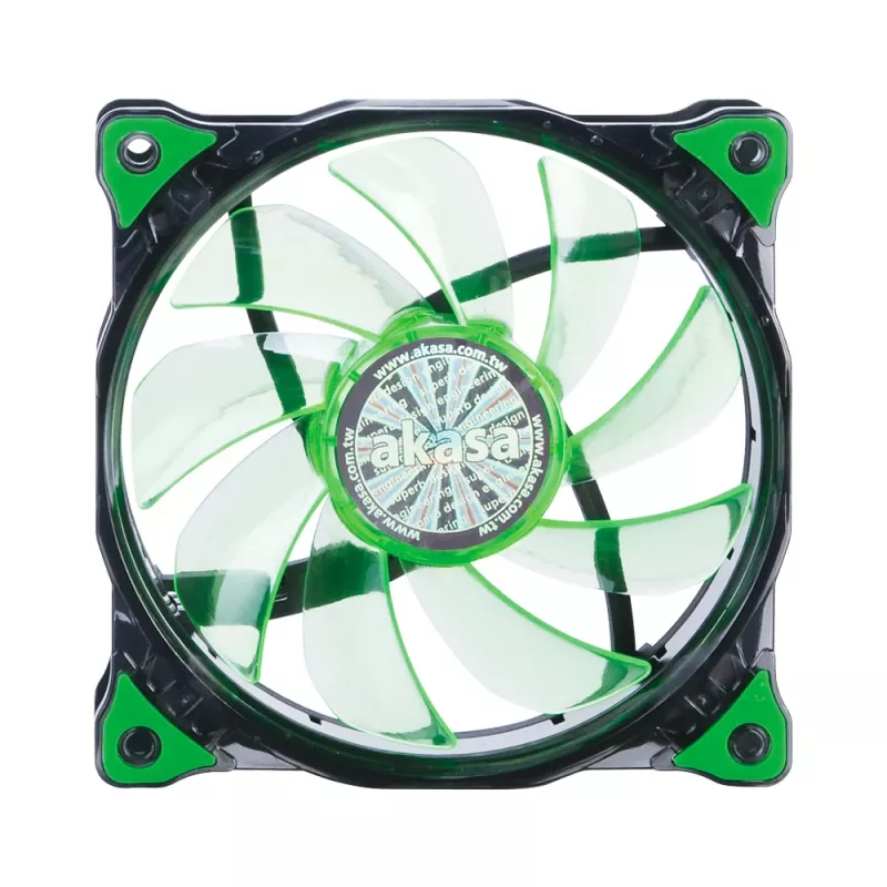 Akasa Vegas AK-FN091-GN 120 mm vihreä LED-kotelotuuletin