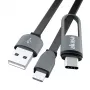 Akasa AK-CBUB35-10BK USB 2.0 -kaapeli - USB-A Micro-USB B USB-C-sovittimella - 1 m - musta