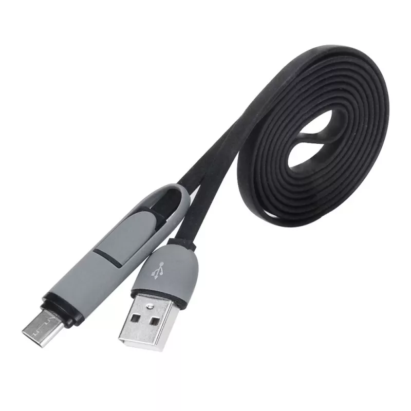Akasa AK-CBUB35-10BK USB 2.0 -kaapeli - USB-A Micro-USB B USB-C-sovittimella - 1 m - musta