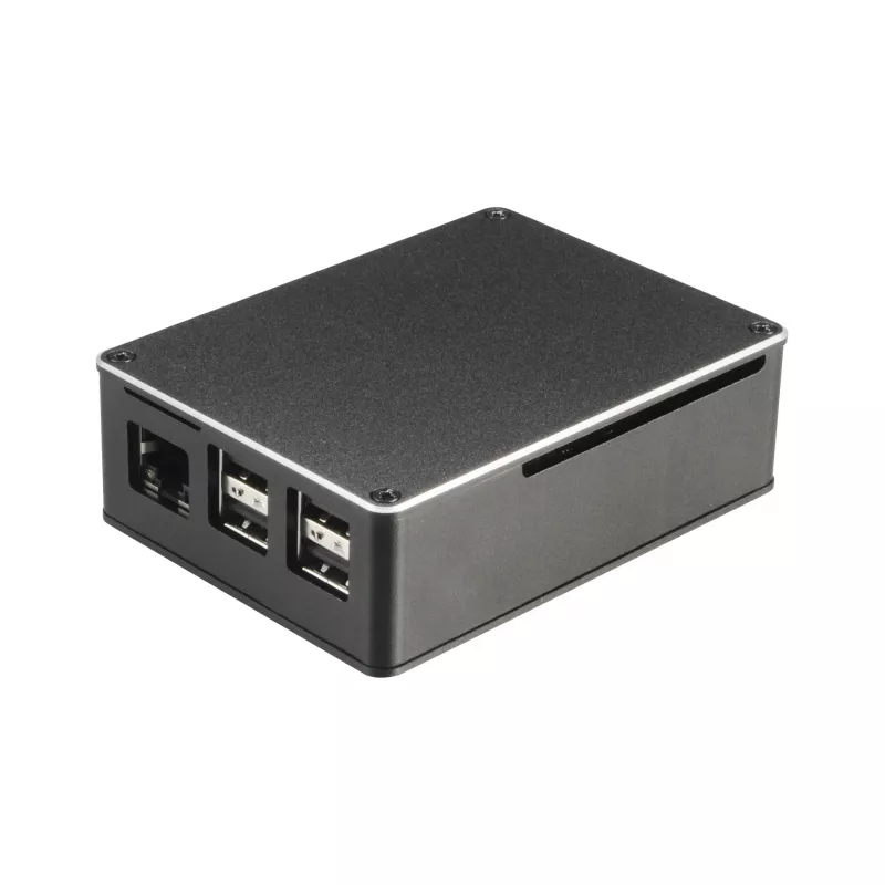 Akasa A-RA02-M1B Raspberry Pi -kotelo - alumiini - tuulettimeton passiivijäähdytys - musta