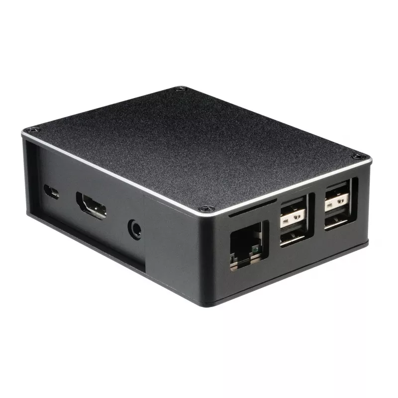 Akasa A-RA02-M1B Raspberry Pi -kotelo - alumiini - tuulettimeton passiivijäähdytys - musta