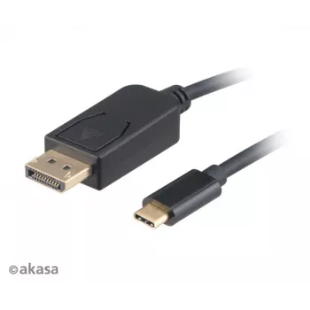 Akasa AK-CBCA11-18BK USB-C-DisplayPort-kaapeli 1,8 m - 4K@60Hz - musta