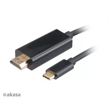 Akasa AK-CBCA12-18BK USB-C-HDMI-sovitinkaapeli 1,8 m musta