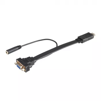 Akasa AK-CBHD18-20BK HDMI-VGA-sovitinkaapeli 0,2 m musta