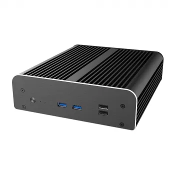 Akasa A-NUC50-M1B -tuulettimeton NUC-kotelo - alumiini - musta - UCFF - 2,5 tuuman asemapaikka